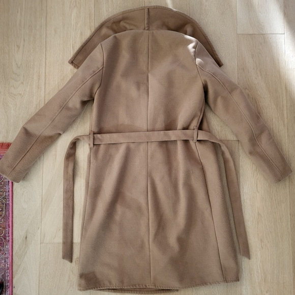 ONLY beige wrap wool coat with belt. Vegan, cruelty free 🤍 - Picture 13 of 15